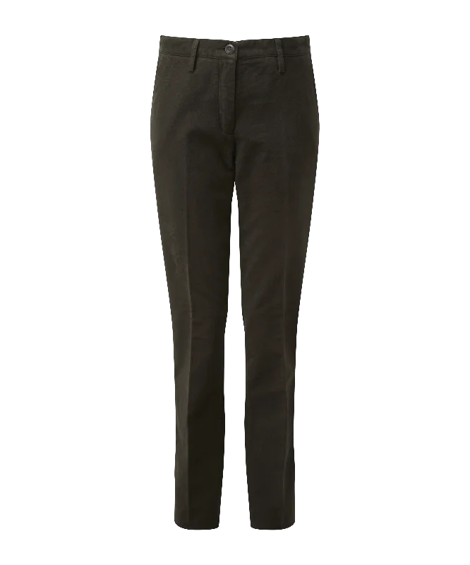 Women's Fashionable Clothing Sets Women's Moleskin Trousers - Forest