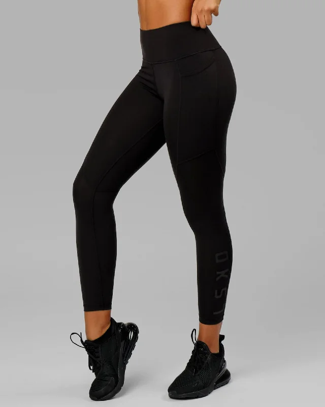 Casual Dresses for Women Rep 7/8 Length Leggings - Black-Black