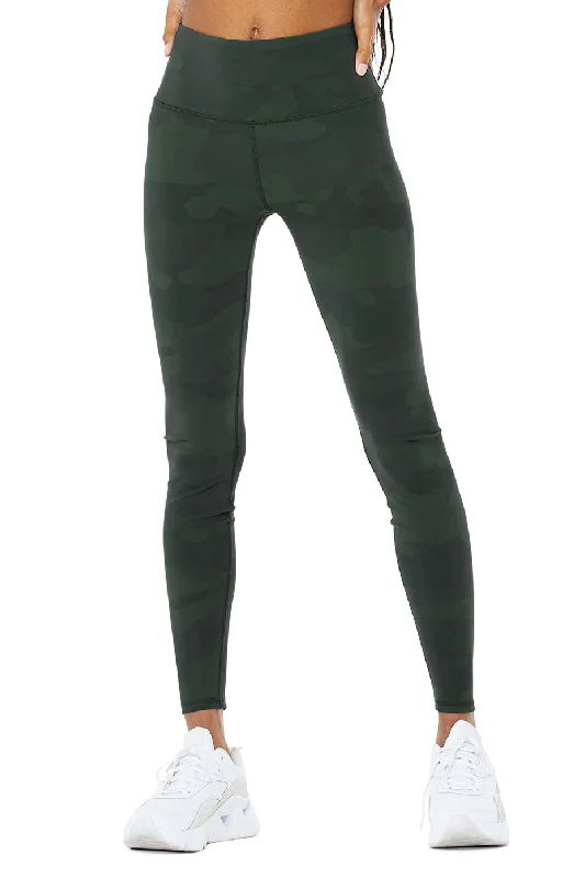 Comfy Women's Outfits for Daily Wear High-Waist Camo Vapor Legging - Hunter Camouflage