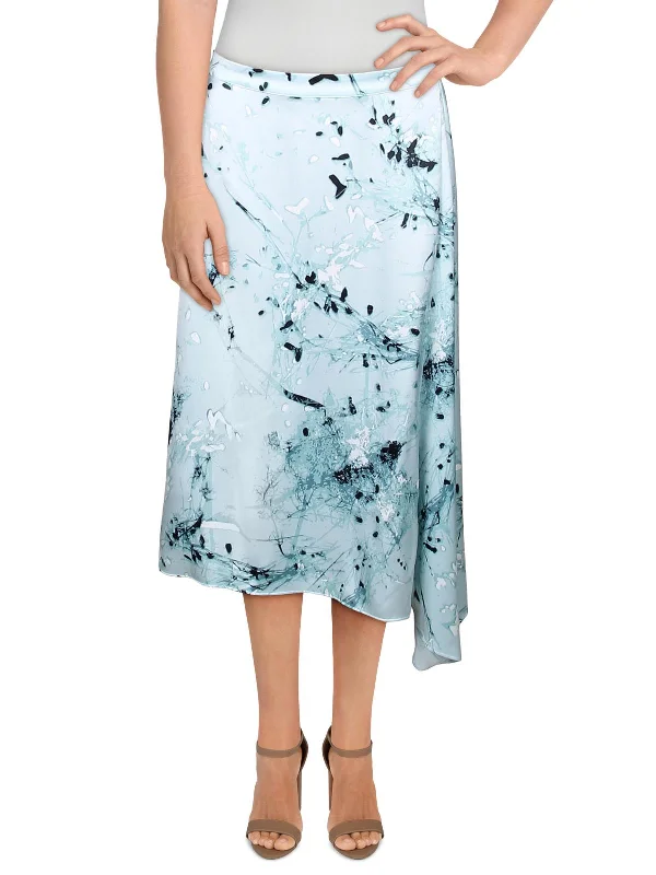 Women's Vacation Outfit Womens Printed Asymmetric A-Line Skirt