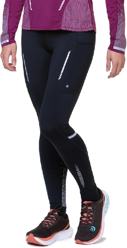 Women's Activewear for Exercise and Sports Ronhill Tech Reflect Womens Long Running Tights - Black