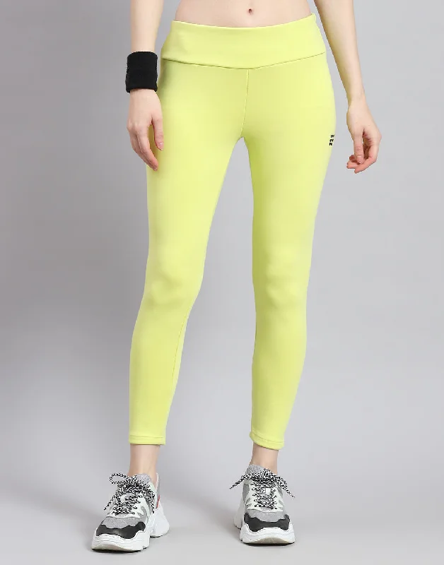 Clothes For Women Women Green Solid Regular Fit Legging