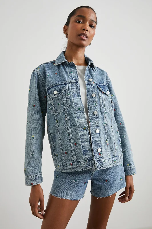 Women's Seasonal Fashion Trends GROVE BOYFRIEND TRUCKER JACKET - FLOWER FIELD