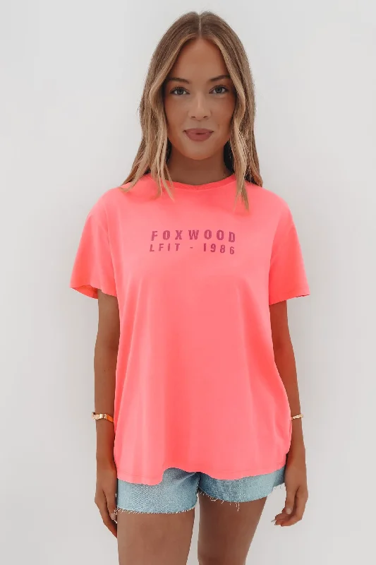 Women Wear Online Authentic Tee Neon Pink