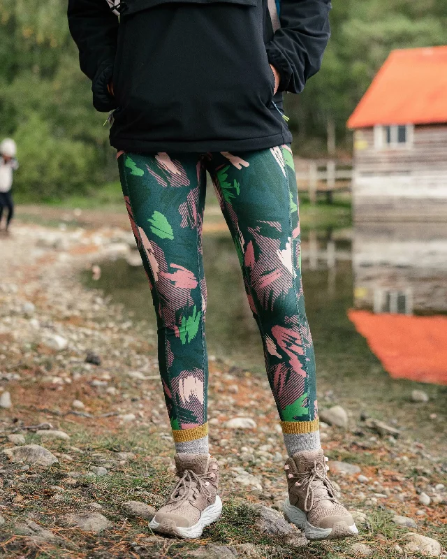 Women's Formal Event Clothing Mantra Recycled Active Legging - Abstract Mountain Fir Tree