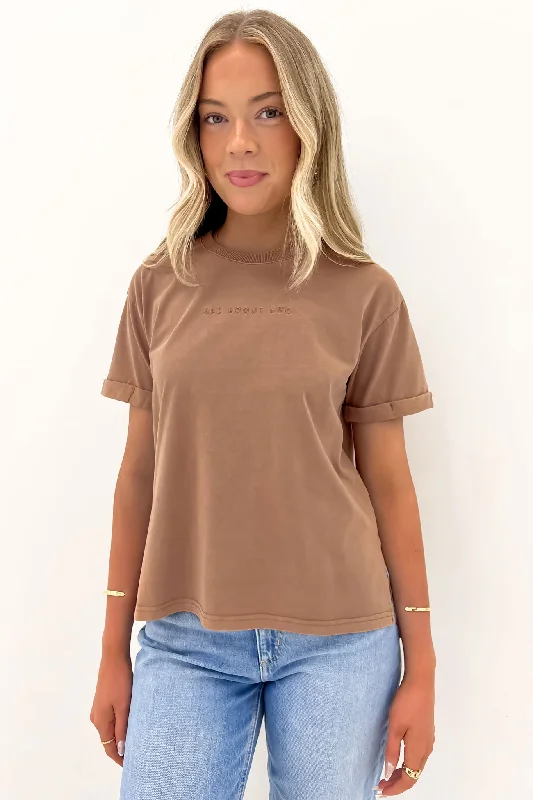 Chic Casual Wardrobe Essentials AAE Washed Tee Tan