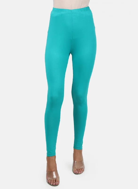 Women's Clothing Online Sale Womens Blue Plain Legging