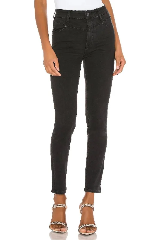 Flash Sale Or Flash Sales Margot Angled Yoke Ankle Skinny Jean In Midnight Star