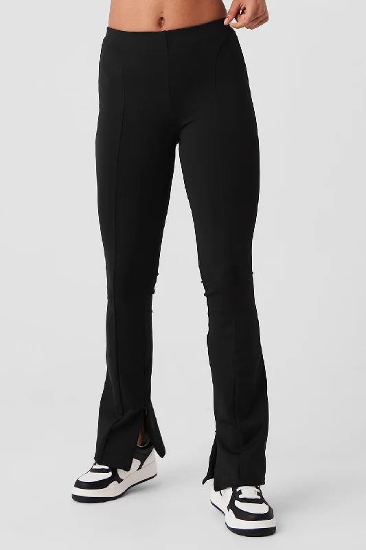 Women's Clothing for All Occasions High-Waist 7/8 Zip It Flare Legging - Black