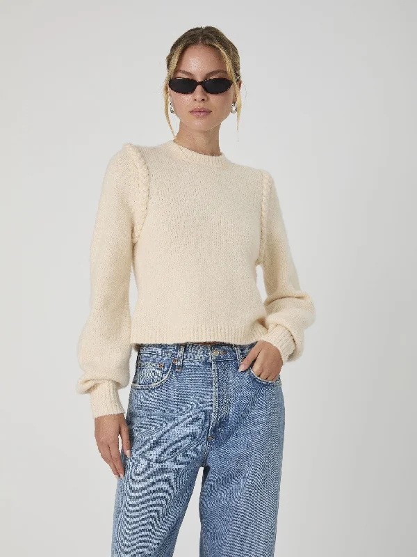 Best Online Boutiques For Women Fluffy Knit Braided Detail Sweater