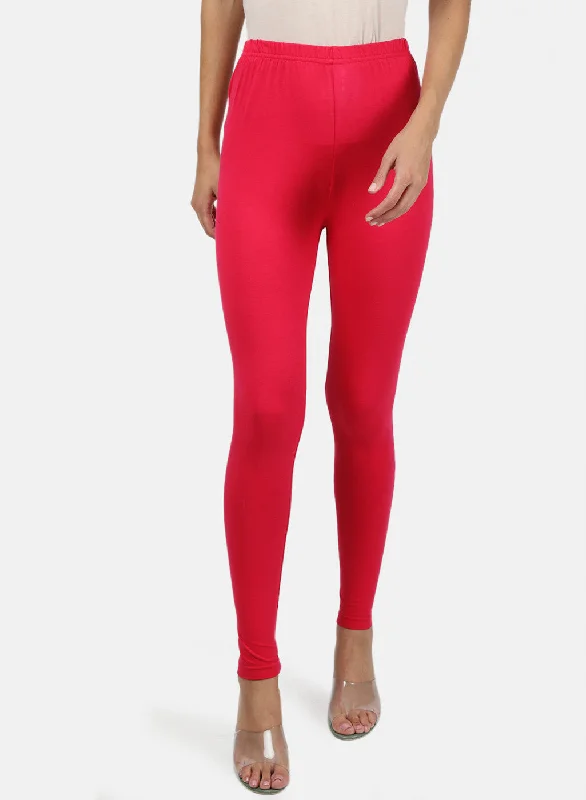 Women's Clothes Online Shopping Womens Red Plain Legging