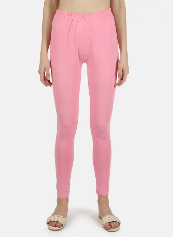 Fashionable Tops for Women Women Pink Plain Legging