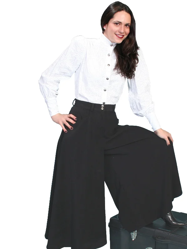 Women's Online Boutique Scully RangeWear Womens Black Polyester Western Split Skirt