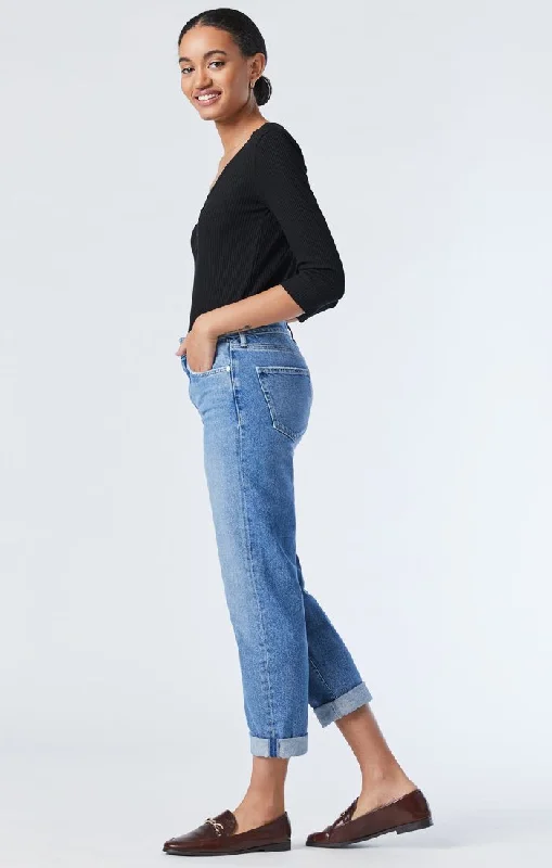 Women's Online Clothing Boutique SOHO TAPERED LEG JEANS IN MID ORGANIC BLUE