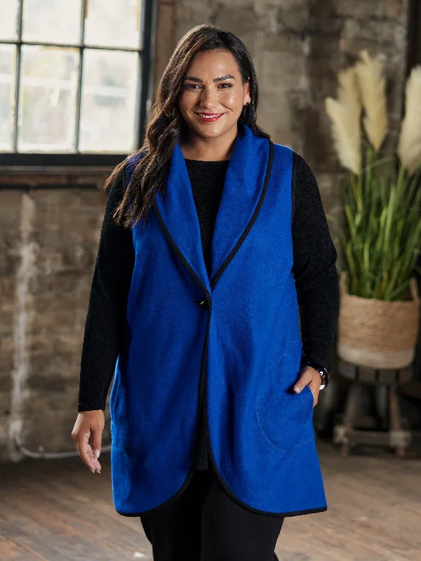 Casual Women's Clothing Online Cobalt Wool Vest