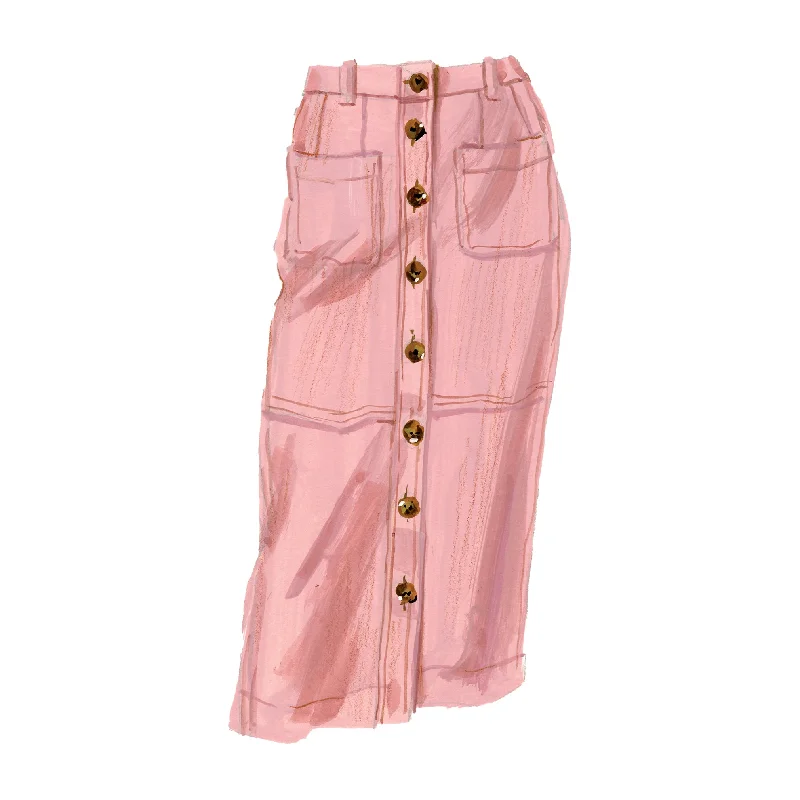 Vintage Clothing For Women Stockholm Linen Cargo Skirt