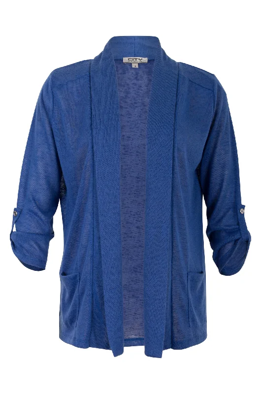 Women Apparel Shawl collar Jacket | MED BLUE | 7095A1