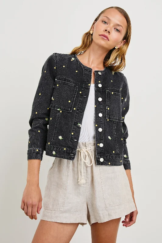 Women's Trendy Outfits LIDO JACKET - ASH BLACK FLORAL