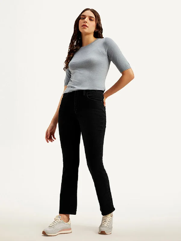 Women's Formal Wear Women's High Rise 725 Slim Bootcut Fit Black Jeans