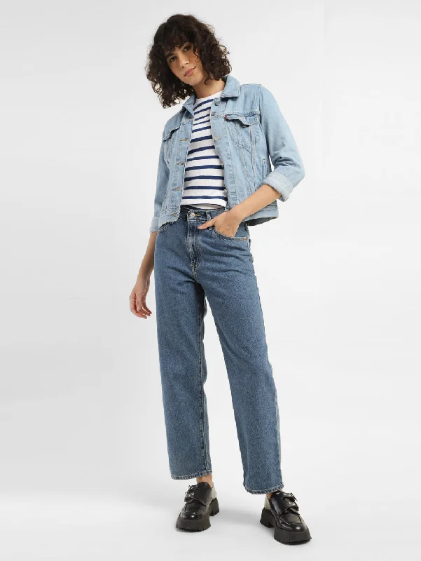 Vintage-Inspired Garments Women's High Rise Baggy Fit Jeans