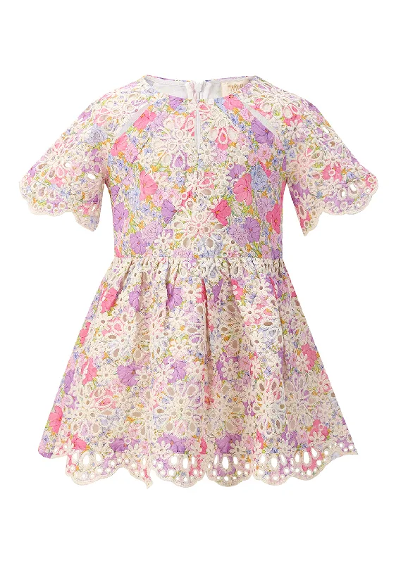 Women's Chic Outfit Charlotte Embroidered Mini Dress (Baby)