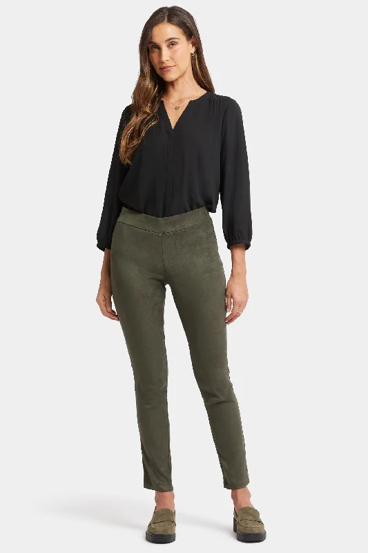 Women's Plus-Size Casual Outfit Basic Legging Pants - Vine Leaf