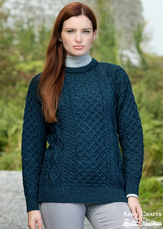 Formal Clothing For Women Inis Mor Aran Sweater | Blackwatch