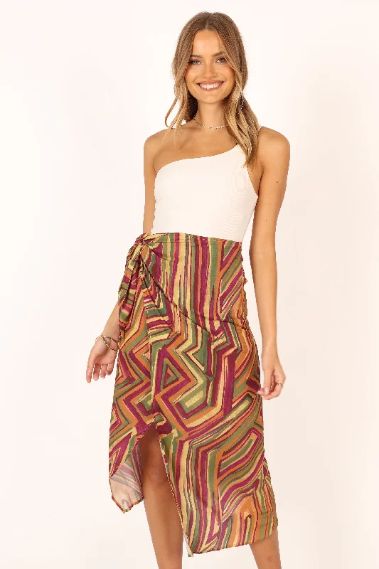 Plus Size Women Wear Kiela Midi Skirt - Vintage Royale