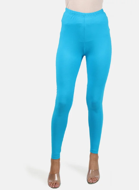 Clothing Sales Womens Blue Plain Legging