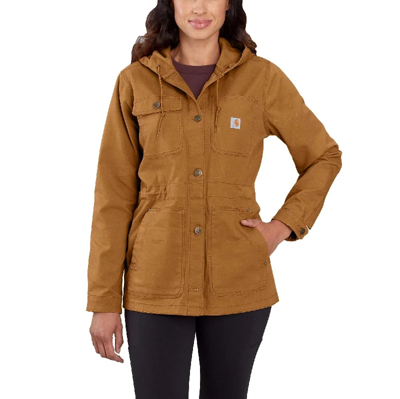 Chic Women's Clothing for Work and Travel Rugged Flex® Hooded Coat