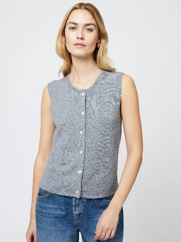 Women's Outerwear Clothing Cosysoft Buttoned Sweater Vest