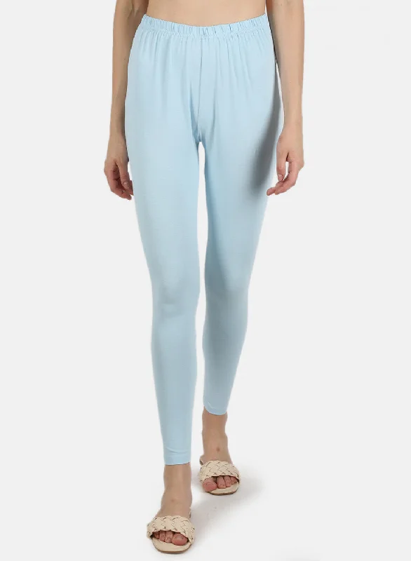 Casual Fashion Trends for Women Women Sky Blue Plain Legging