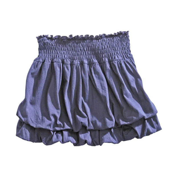 Early Bird Offer Tin Haul Womens 100% Blue Cotton Jersey Bubble Tiered Skirt