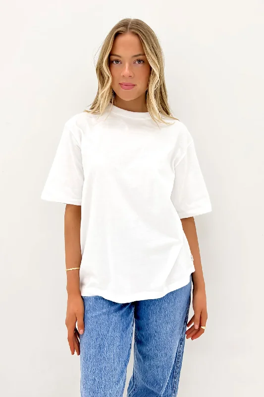 Affordable Women's Clothing Sale Online Basic Oversized Tee White