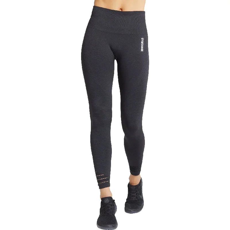 Women's Active Clothing Gymshark Origin Seamless Womens Long Training Tights - Black