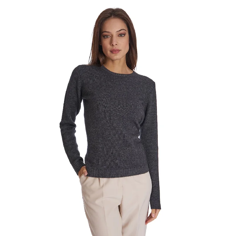 Affordable Women's Clothes GREY CREWNECK