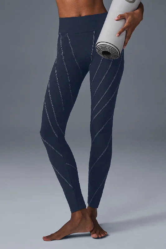 Sale Clearance Alosoft High-Waist Sunray Legging - Navy/Ivory