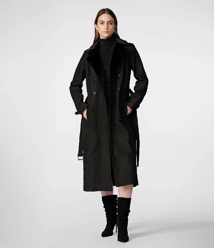 Luxury Women's Fashion Savannah Faux Fur Trench