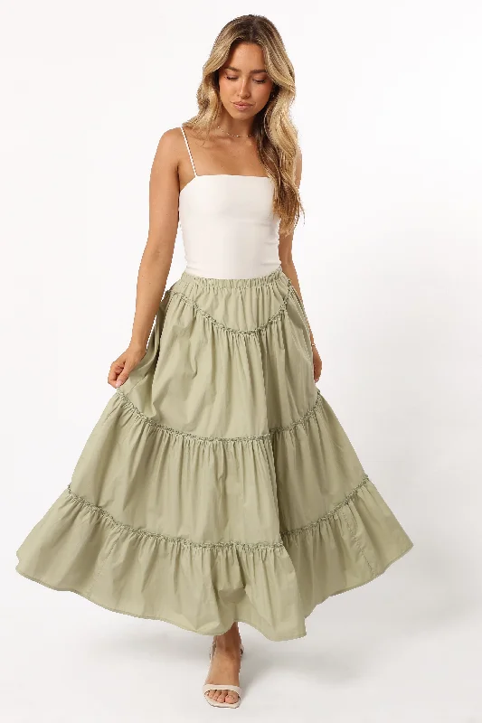 Casual and Comfortable Outfits Somerset Midi Skirt - Pistachio