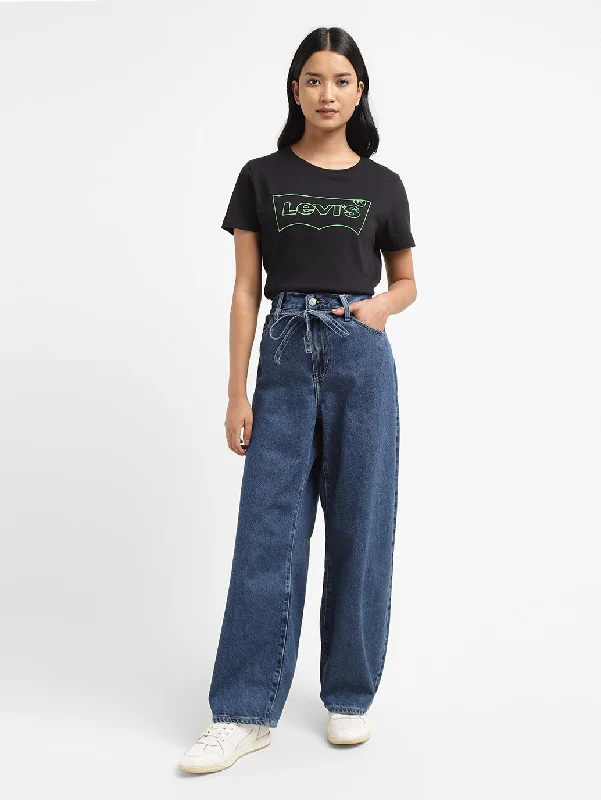 Women's Resort Attire Women's Mid Rise Baggy Jeans