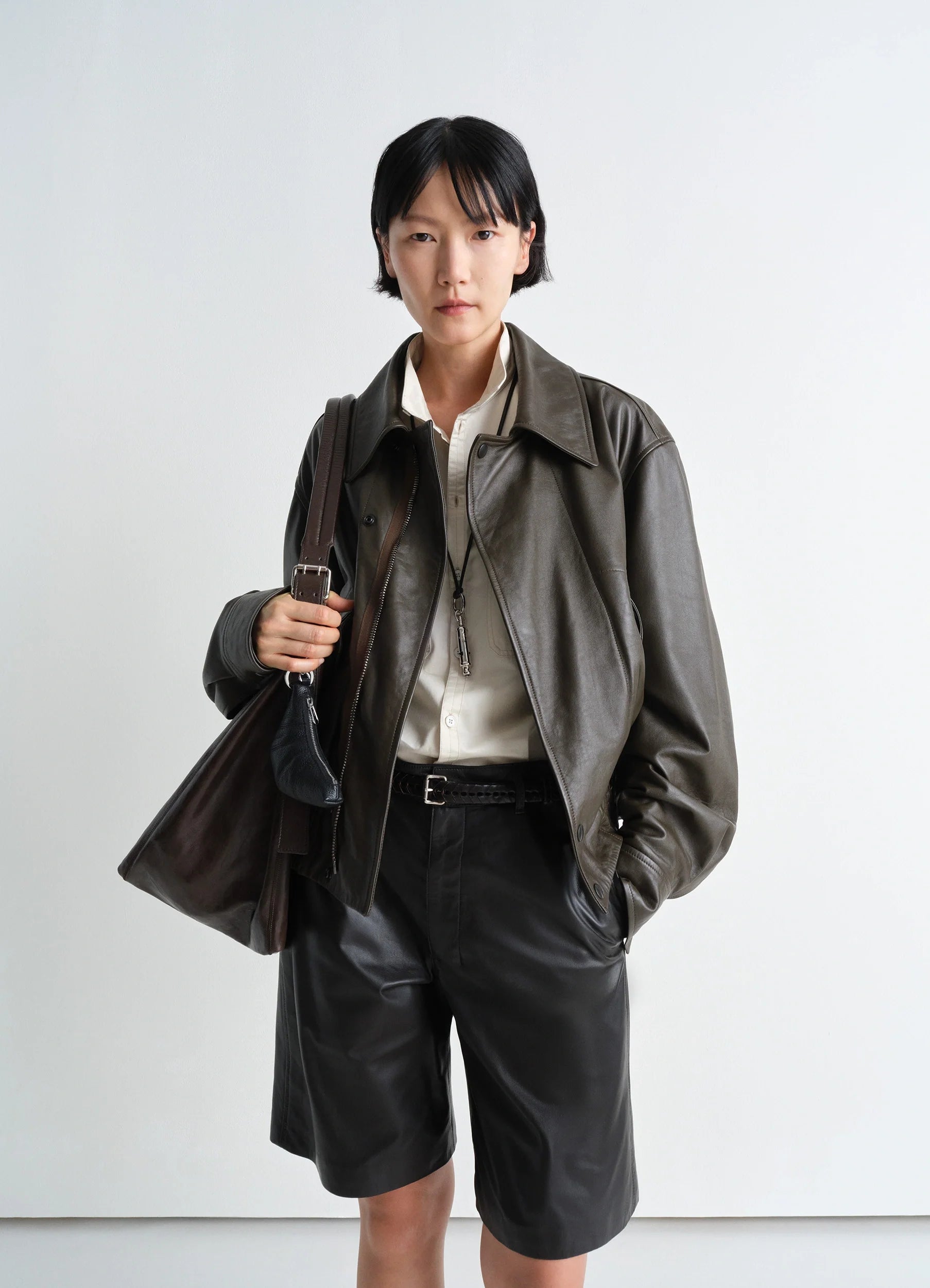 Women Online Clothing Boutiques LEATHER BLOUSON