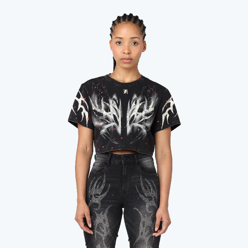 Women's Clothing Boutique Cropped Dystopia T-Shirt