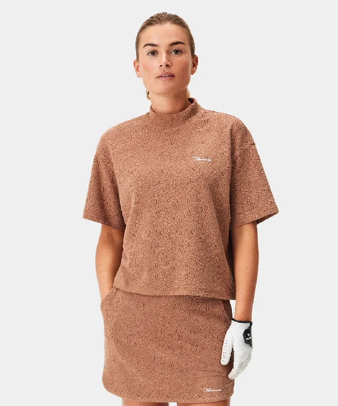 Chic Clothes For Women Sienna Mock Neck Players Tee