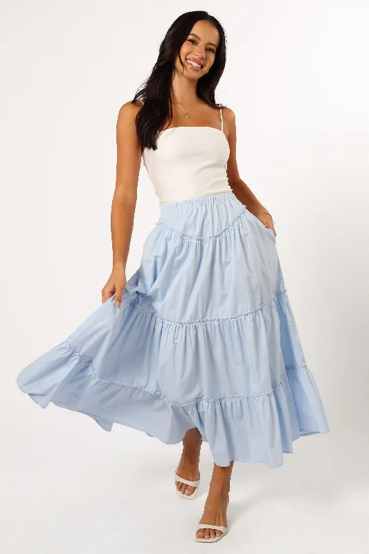 Easygoing Women's Style Somerset Midi Skirt - Sky