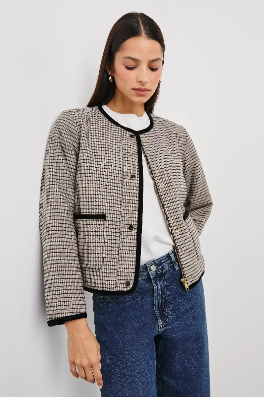 Versatile Women's Clothing for All Occasions NOTA JACKET - ICE TAUPE MINI CHECK