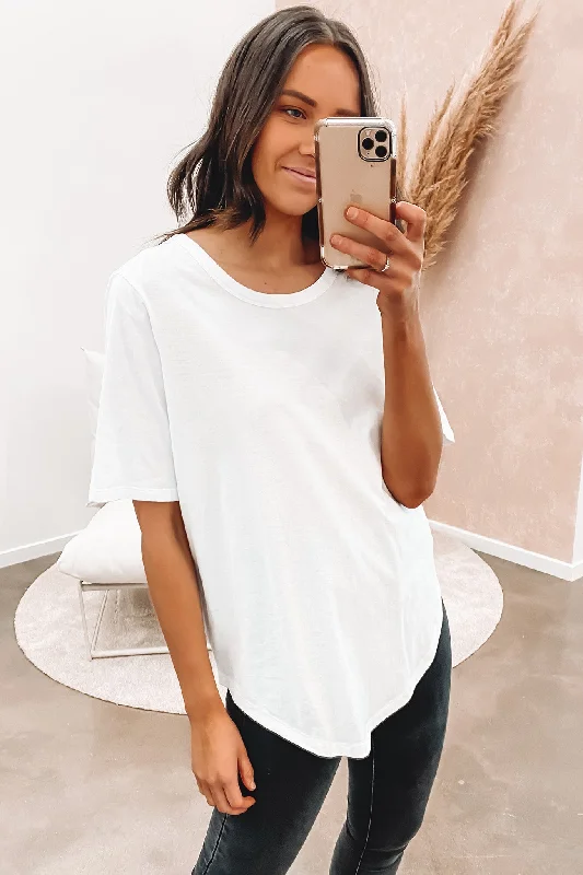 Women's Evening Wear Ariana Tee White