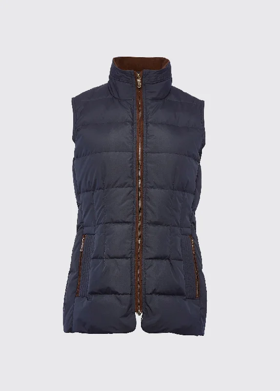 Women's Seasonal Fashion Trends Spiddal Quilted Gilet - Navy Multi