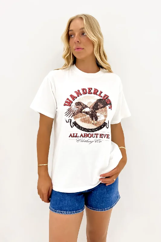 Casual Dresses for Women Wanderlust Oversized Tee Vintage White