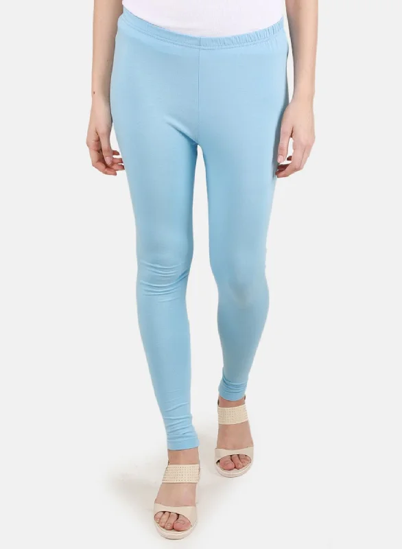 Stylish Everyday Clothing Women Sky Blue Solid Legging