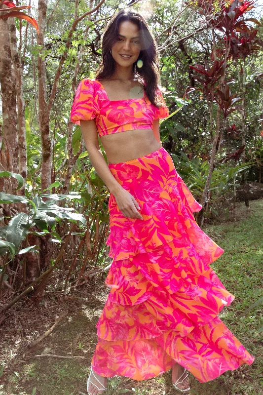 Latest Fashion for Women Addison Maxi Skirt - Pink Tropics